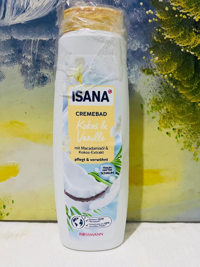 ISANA Cremebad For Kokos & Van with Macadamia Oil & Coconut Extract